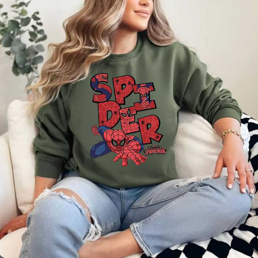 Ultimate Spider-Man Kanji/word Art Graphic Sweatshirt Ultimate Spider-Man Kanji/word Art Graphic Sweatshirt